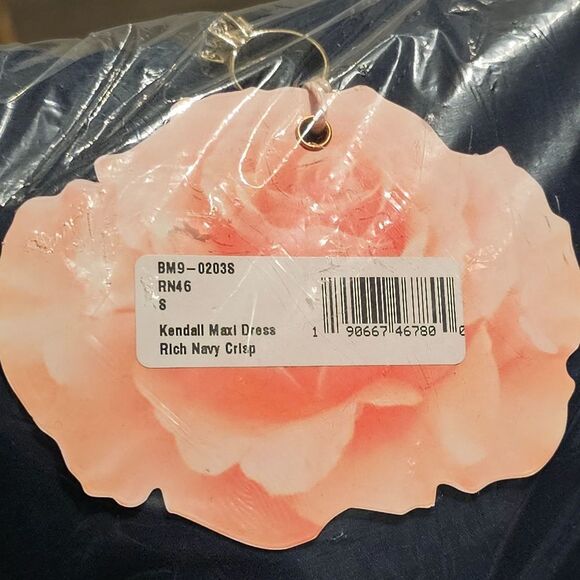 Show Me Your Mumu Kendall Maxi Dress Rich Navy Crisp S - Picture 5 of 6